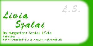 livia szalai business card